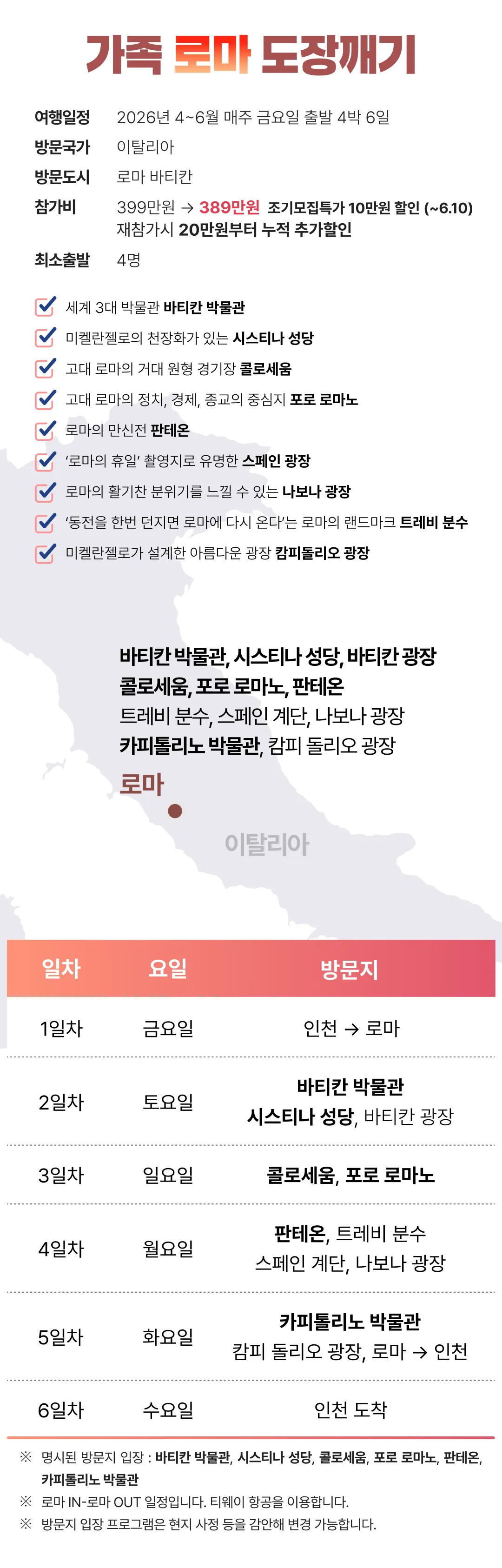 가족파리/로마 도장깨기 5