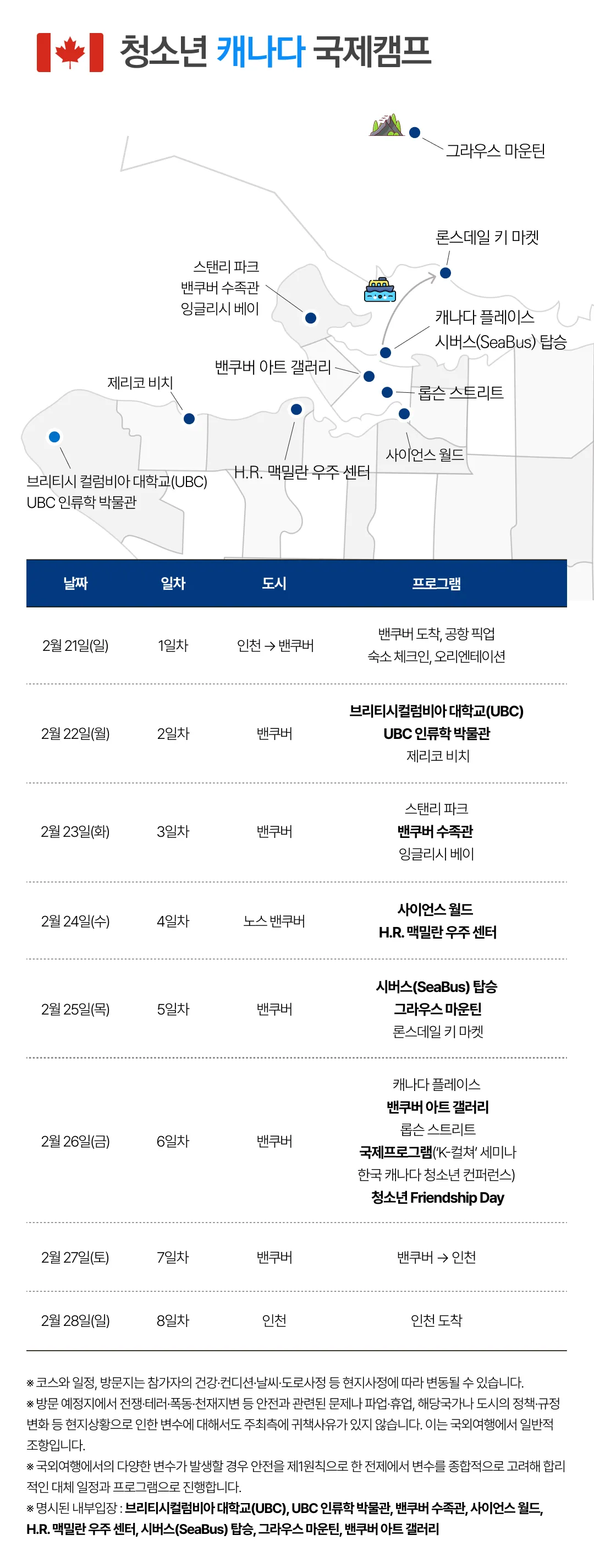 봄방학 청소년 캐나다국제캠프 4